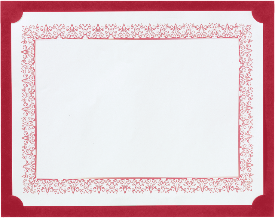 Garnet Red 100lb 9 1/2 x 12 Single Certificate Holders