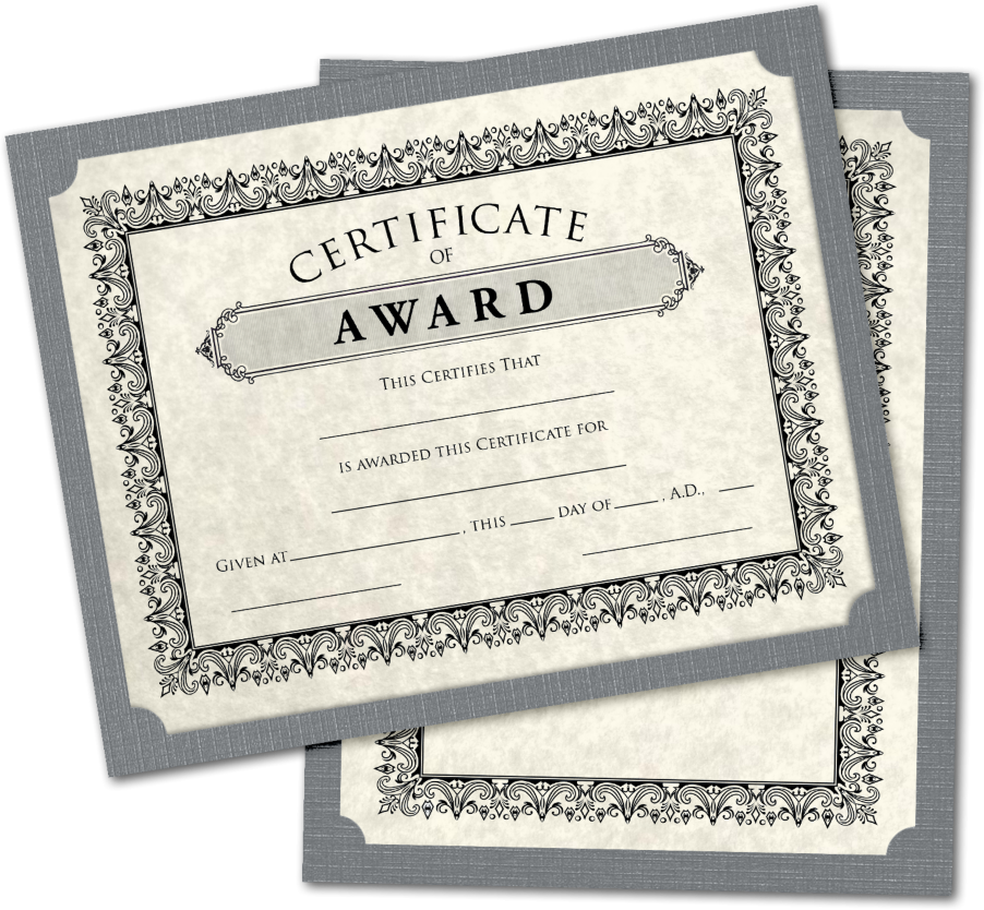 Sterling Grey Linen 100lb 9 1/2 x 12 Single Certificate Holders