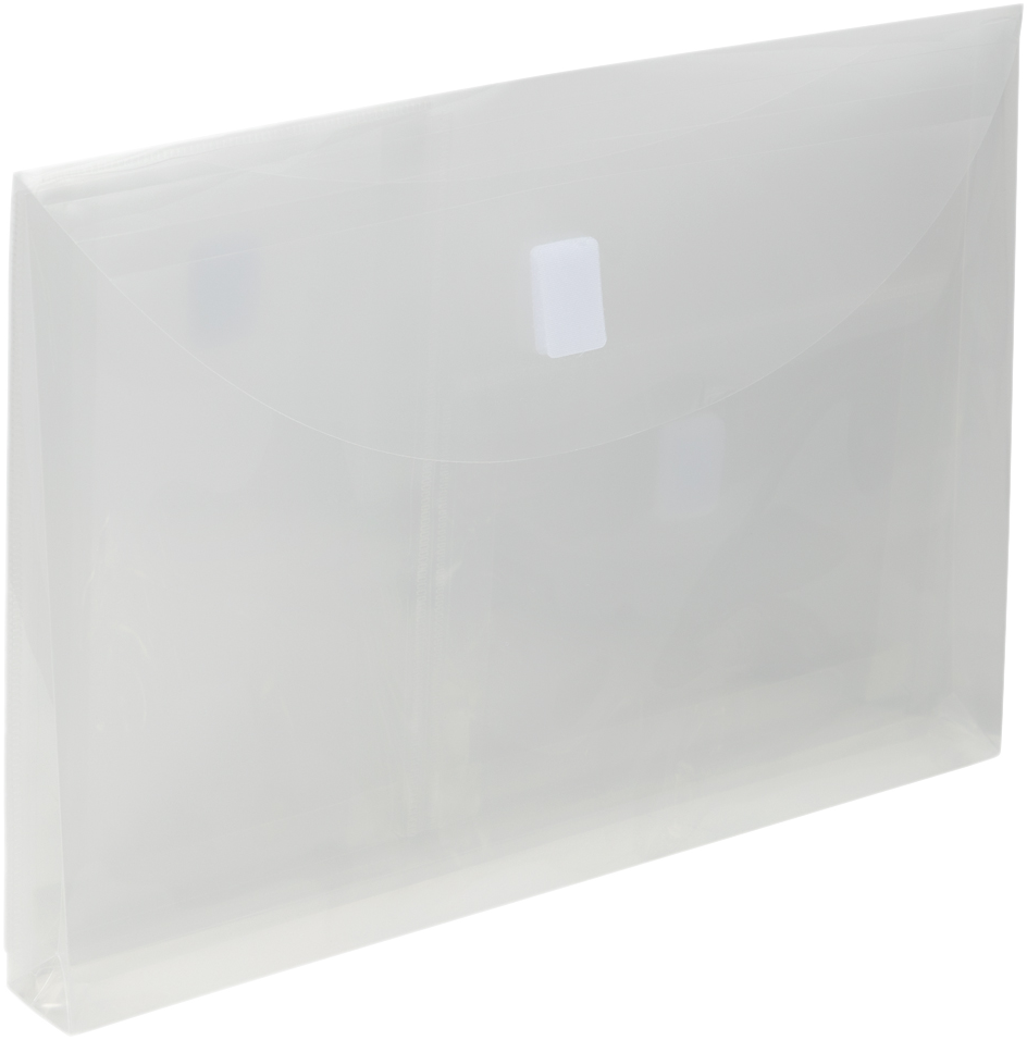 Clear 3 Pocket Booklet VELCRO Brand Closure Plastic Envelope