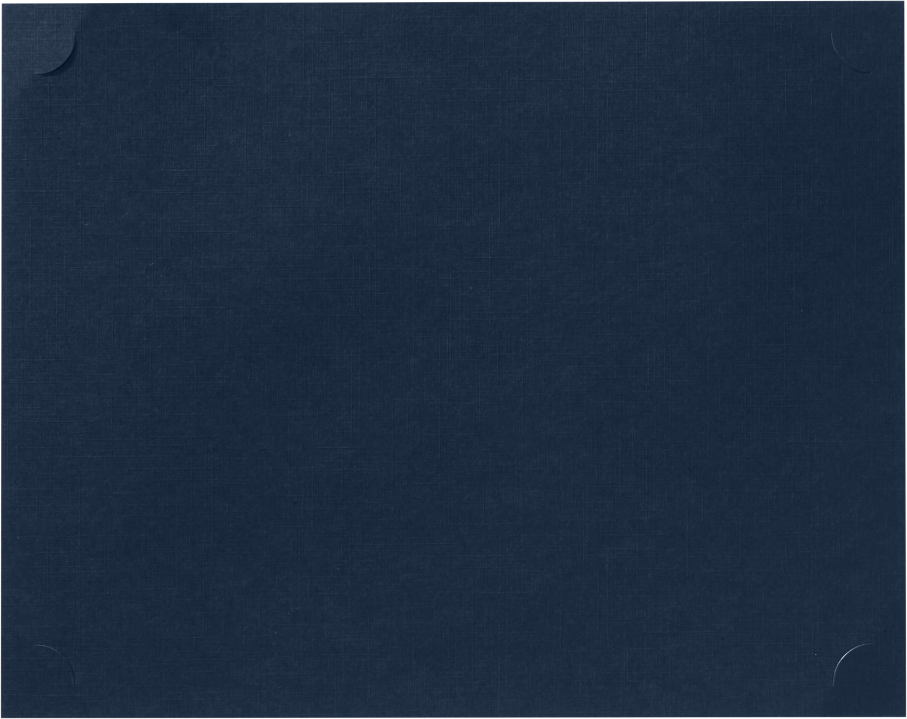 Nautical Navy Blue Linen 9 1/2 x 12 Single Certificate Holders