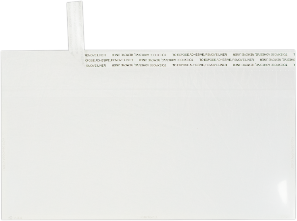 4 3/16 x 9 1/2 Kwik-Tak Poly Booklet - Clear