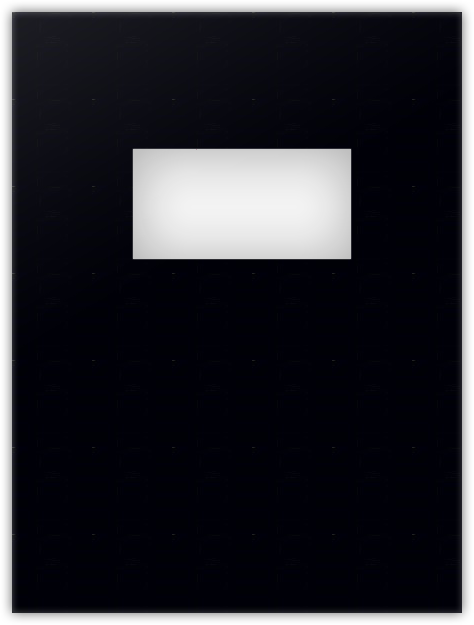 Black Semi-Gloss 14pt C1S 9 x 12 Two Pocket Folders with 4 Inch Pockets and 2 x 4 Window