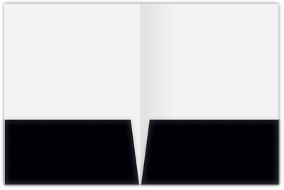 Black Semi-Gloss 14pt C1S 9 x 12 Two Pocket Folders with 4 Inch Pockets