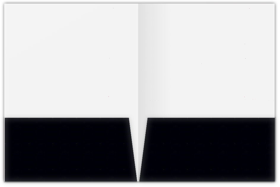 Black Semi-Gloss 14pt C1S 9 x 12 Two Pocket Folders with 4 Inch Pockets