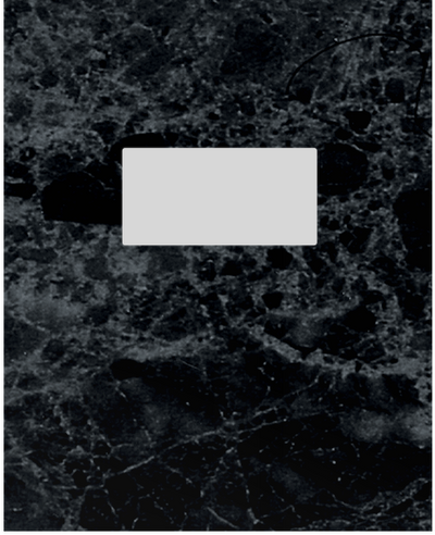 Black Semi-Gloss Marble 14pt C1S 9 1/2 x 11 3/4 Two Pocket Folders with 4 1/2 Inch Pockets and 1 Inch Reinforced Top and Edges
