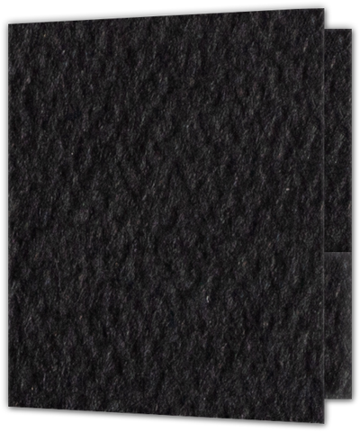 Black Felt 80lb 9 x 12 Two Pocket Folders with 4 Inch Round Corner Pockets