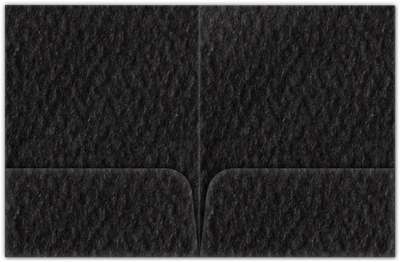 Black Felt 80lb 9 x 12 Two Pocket Folders with 4 Inch Round Corner Pockets