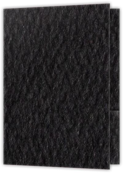 Black Felt 80lb 9 x 12 Two Pocket Folders with 4 Inch Round Corner Pockets and 1/4 Inch Expansion with Double Score Spine