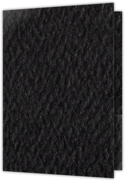 Black Felt 80lb 6 x 9 Two Pocket Half Size Folders with 3 Inch Pockets