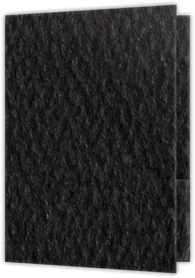 Black Felt 80lb 9 x 12 Two Pocket Folders with 4 Inch Curved Pockets