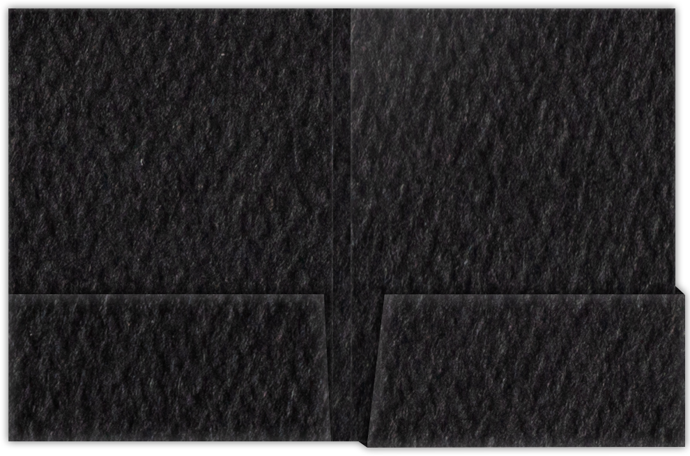 Black Felt 80lb 9 x 12 Two Pocket Folders with 4 1/4 Inch Deep Box Pockets and 1/4 Inch Expansion with Double Score Spine