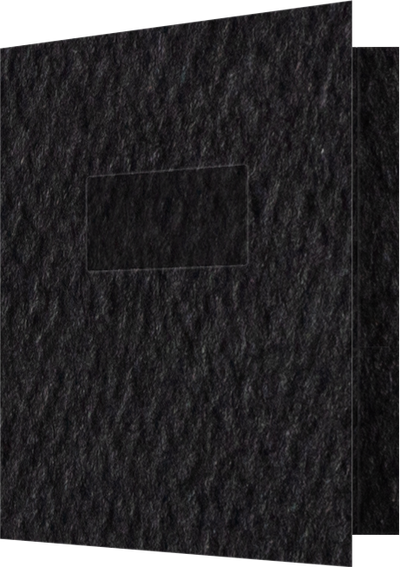 Black Felt 80lb 9 1/2 x 11 3/4 Two Pocket Folders with 4 1/2 Inch Pockets and 1 Inch Reinforced Top and Edges