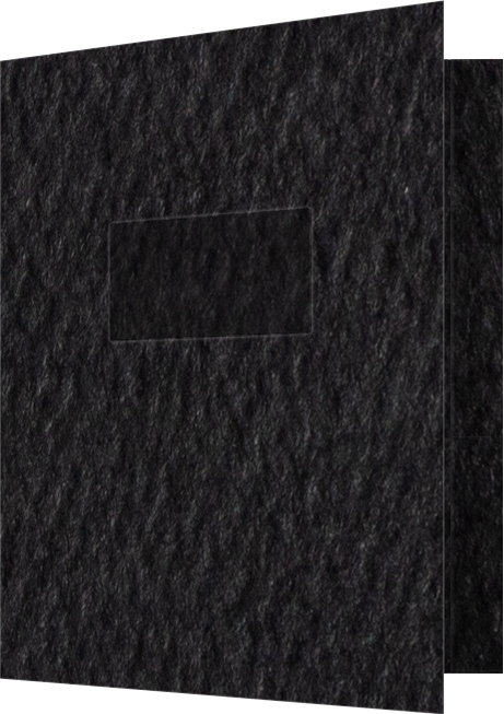 Black Felt 80lb 9 1/2 x 11 3/4 Two Pocket Folders with 4 1/2 Inch Pockets and 1 Inch Reinforced Top and Edges