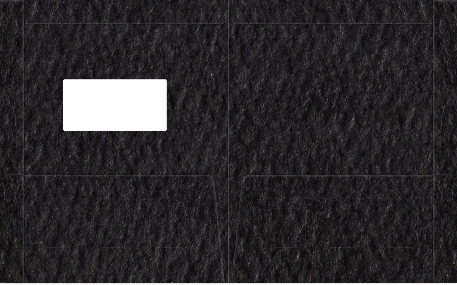 Black Felt 80lb 9 1/2 x 11 3/4 Two Pocket Folders with 4 1/2 Inch Pockets and 1 Inch Reinforced Top and Edges