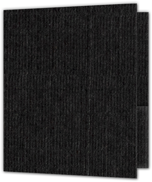 Black Linen 80lb 9 x 12 Two Pocket Folders with 4 Inch Round Corner Pockets