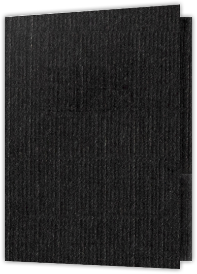Black Linen 80lb 9 x 12 Two Pocket Folders with 4 Inch Pockets
