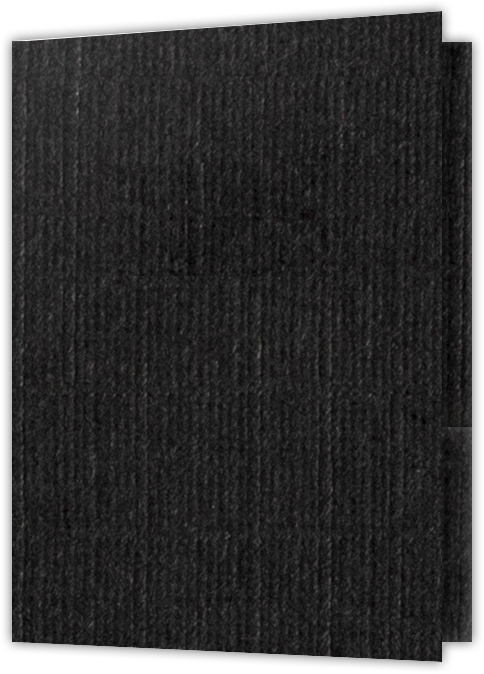 Black Linen 80lb 9 x 12 Two Pocket Folders with 4 Inch Pockets