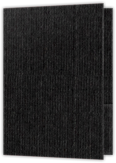 Black Linen 80lb 9 x 12 Two Pocket Folders with 4 Inch Round Corner Pockets and 1/4 Inch Expansion with Double Score Spine