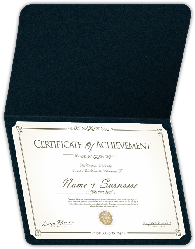 Black Licorice Vellum 100lb 9 1/2 x 12 Landscape or Portrait Certificate Holders with Rounded Corner Slits