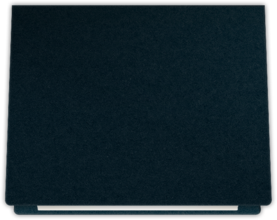 Black Licorice Vellum 100lb 9 1/2 x 12 Landscape or Portrait Certificate Holders with Rounded Corner Slits