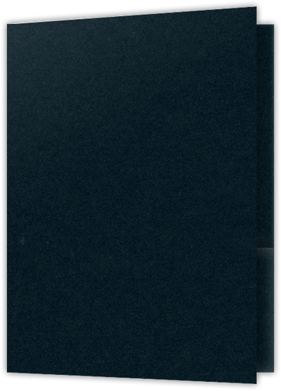 Black Licorice Vellum 100lb 9 x 12 Two Pocket Folders with 4 Inch Pockets