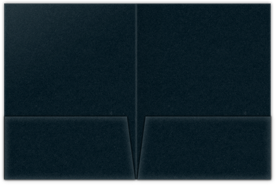 Black Licorice Vellum 100lb 9 x 12 Two Pocket Folders with 4 Inch Pockets