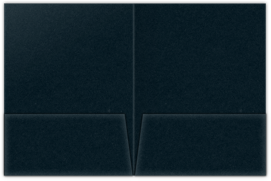 Black Licorice Vellum 100lb 9 x 12 Two Pocket Folders with 4 Inch Pockets