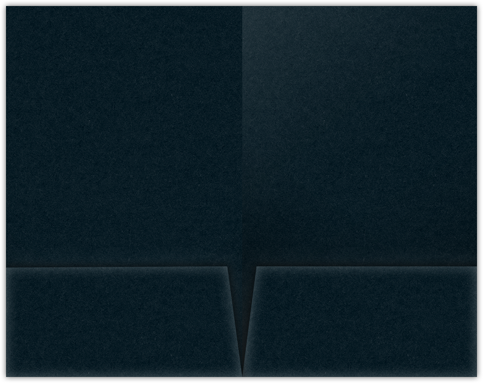 Black Licorice Vellum 100lb 9 1/2 x 14 1/2 Two Pocket Legal Folders with 4 1/2 Inch Pockets