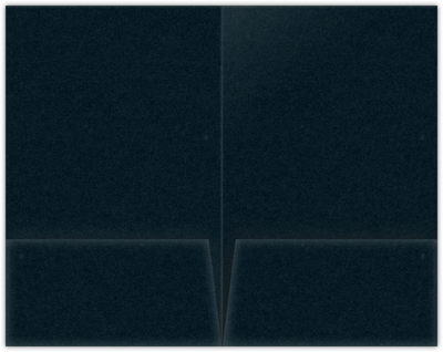 Black Licorice Vellum 100lb 6 x 9 Two Pocket Half Size Folders with 3 Inch Pockets