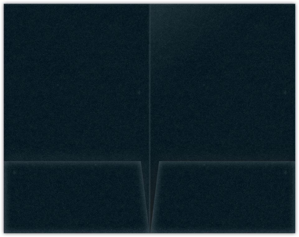 Black Licorice Vellum 100lb 6 x 9 Two Pocket Half Size Folders with 3 Inch Pockets