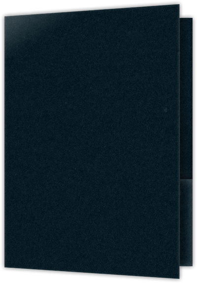 Black Licorice Vellum 100lb 6 x 9 Two Pocket Half Size Folders with 3 Inch Pockets