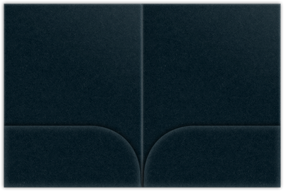 Black Licorice Vellum 100lb 9 x 12 Two Pocket Folders with 4 Inch Curved Pockets
