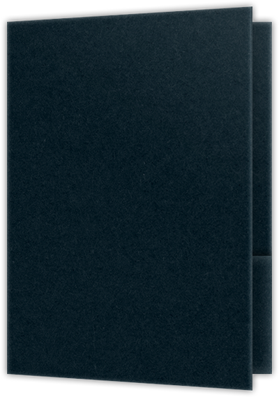 Black Licorice Vellum 100lb 9 x 12 Two Pocket Folders with 4 Inch Curved Pockets