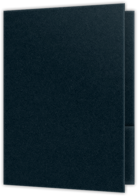Black Licorice Vellum 100lb 9 x 12 Two Pocket Folders with 4 Inch Curved Pockets