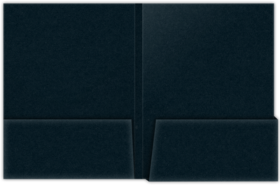 Black Licorice Vellum 100lb 9 x 12 Two Pocket Folders with 4 1/4 Inch Deep Box Pockets and 1/4 Inch Expansion with Double Score Spine