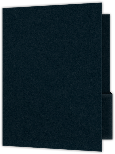 Black Licorice Vellum 100lb 9 x 12 Two Pocket Folders with 4 1/4 Inch Deep Box Pockets and 1/4 Inch Expansion with Double Score Spine