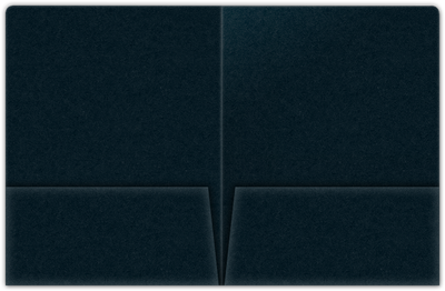 Black Licorice Vellum 100lb 9 x 12 Two Pocket Round Corner Folders with 4 1/4 Inch Pocket