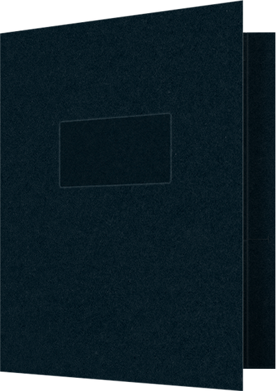 Black Licorice Vellum 100lb 9 1/2 x 11 3/4 Two Pocket Folders with 4 1/2 Inch Pockets and 1 Inch Reinforced Top and Edges