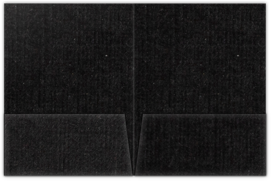 Deep Black Linen 100lb 9 x 12 Two Pocket Folders with 4 Inch Pockets