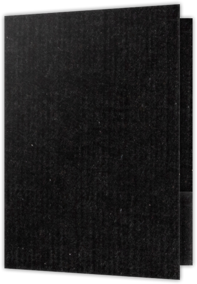 Deep Black Linen 100lb 9 1/2 x 14 1/2 Two Pocket Legal Folders with 4 1/2 Inch Pockets