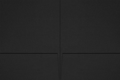 Deep Black Linen 100lb 6 x 9 Two Pocket Half Size Folders with 3 Inch Pockets