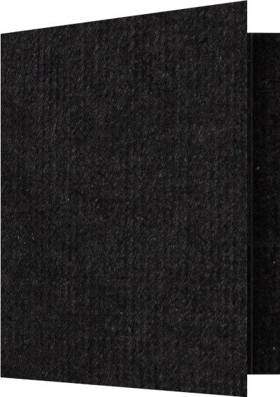 Deep Black Linen 100lb 9 1/2 x 11 3/4 Two Pocket Folders with 4 1/2 Inch Pockets and 1 Inch Reinforced Top and Edges