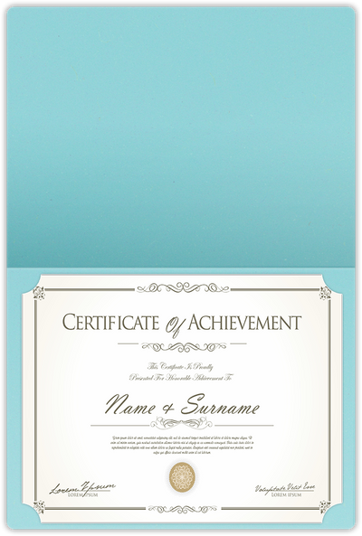Berrylicious Vellum 100lb 9 1/2 x 12 Landscape or Portrait Certificate Holders with Rounded Corner Slits