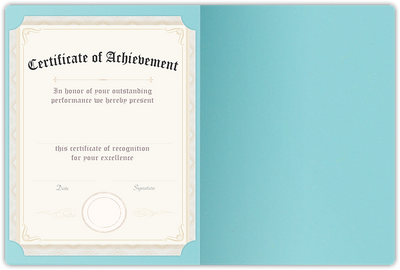Berrylicious Vellum 100lb 9 1/2 x 12 Landscape or Portrait Certificate Holders with Rounded Corner Slits