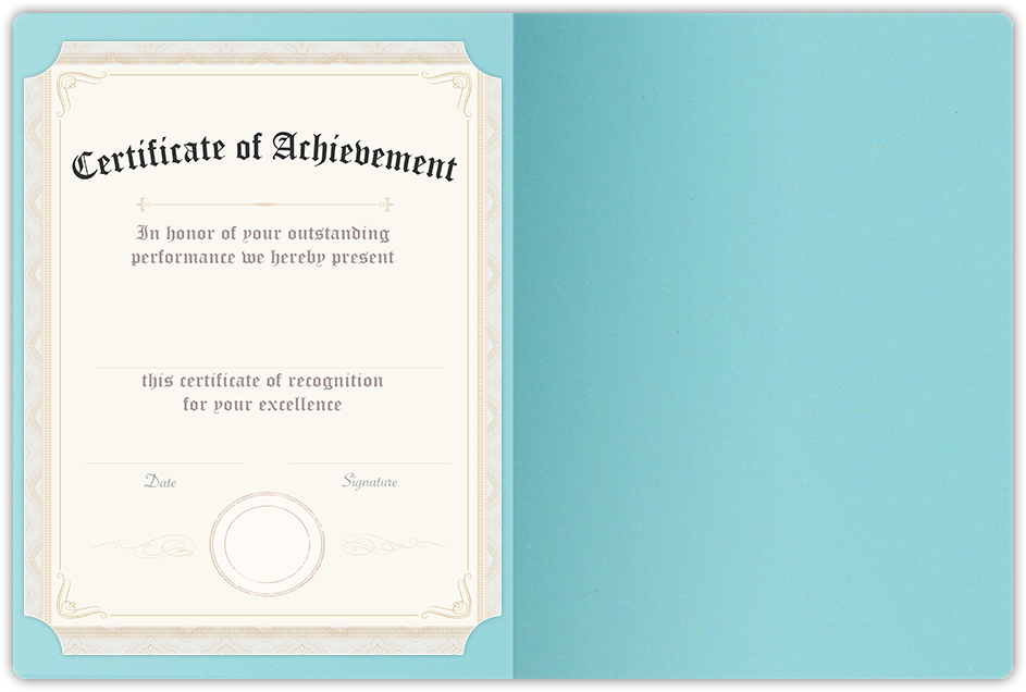 Berrylicious Vellum 100lb 9 1/2 x 12 Landscape or Portrait Certificate Holders with Rounded Corner Slits