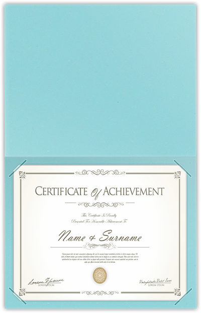 Berrylicious Vellum 100lb 9 1/2 x 12 Landscape or Portrait Certificate Holders with Square Corner Slits (Holds 8 1/2 x 11 Certificate)
