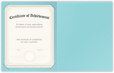 Berrylicious Vellum 100lb 9 1/2 x 12 Landscape or Portrait Certificate Holders with Square Corner Slits (Holds 8 1/2 x 11 Certificate)
