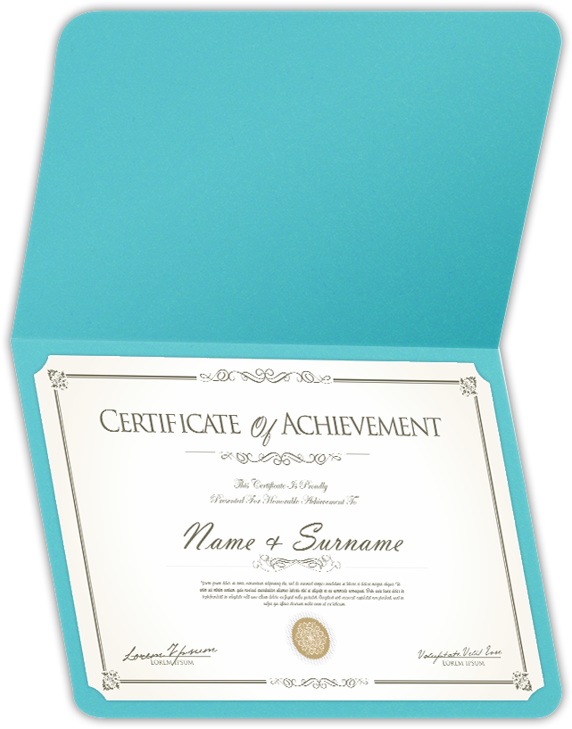 Blue Raspberry Vellum 100lb 9 1/2 x 12 Landscape or Portrait Certificate Holders with Rounded Corner Slits