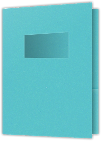 Blue Raspberry Vellum 100lb 9 x 12 Two Pocket Folders with 4 Inch Pockets and 2 x 4 Window