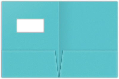 Blue Raspberry Vellum 100lb 9 x 12 Two Pocket Folders with 4 Inch Pockets and 2 x 4 Window